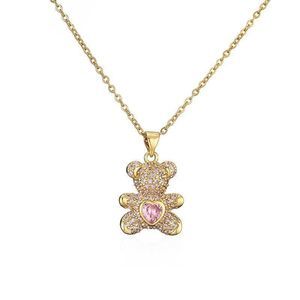 Cute bear pendant necklace